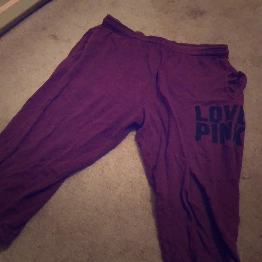 PINK VS maroon sweats